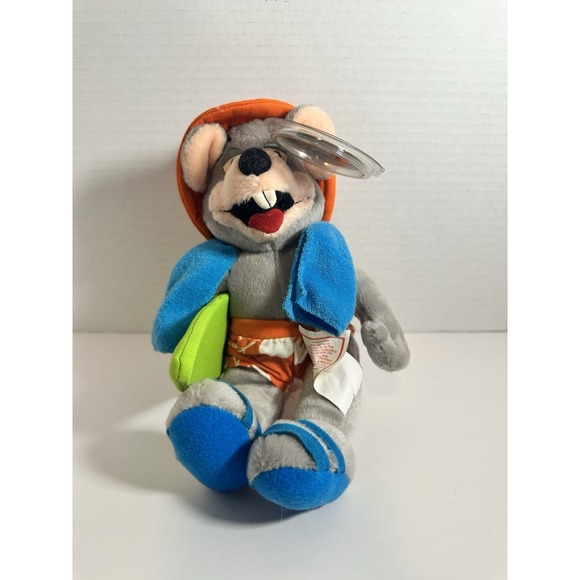 Vintage Chuck E Cheese 2002 Limited Edition Surfer Chuck E 11" Plush Mouse Doll - Picture 3 of 9